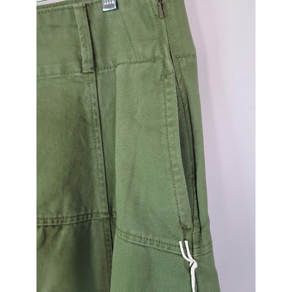 FREE ASSEMBLY Flared Skirt with Yoke Military Green w/Pockets Womens Size: 12 - Picture 3 of 15